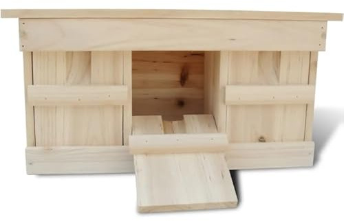 Nistkasten und Spatzenhaus mit 3 Brutkammern: Kolonie Nistkasten Sperling 3 Nisträume, 44 x 15,5 x 21,5 cm, ideal für Koloniebrüter geeignet, Marder-/Katzenschutz räubersicherer Brutkasten