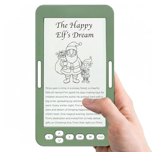 Silvergear® E Book Reader 4.7 | Pocketbook con Juegos Educativos Y Pantalla E-Ink | 4GB Memoria Ligero Y Resistente | 13,7x7,55x0,84cm | Verde