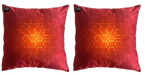 Large Velvet Heated Cushion, Flannel Heated Throw Pillow, 3-Speed Temperature Control Electric Heated Pillow for Back, Waist, Neck for Home, Office, Neckheated Sofa Cushion for Heated Support (1)