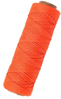 Auratrove 500 Feet for braided Nylon String Line, Fluorescent Orange Masonry Twine for Gardening and Construction, 1mm High Visibility Building Line for String Level