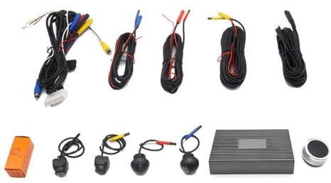 1080P Runtsikt 360-graders 3D-kamera Bil Surround Panorama System Cirkulär Recension DVR-inspelare Övervakning Backkamera