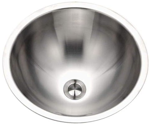 Houzer Opus Stainless Steel Bathroom Sink: 16 Inch Undermount Oval Bowl with Overflow Drain Assembly, Durable & Versatile, Essential for Home & Apartment: CRO-1620-1