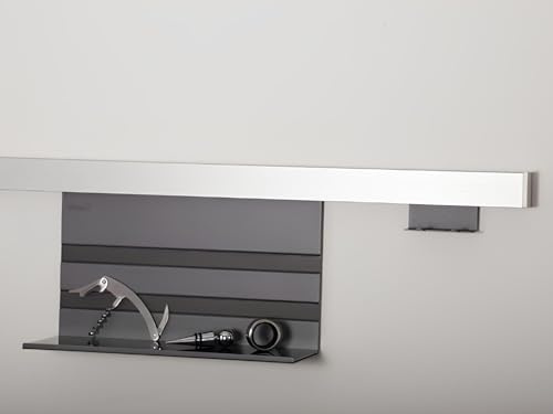 SOTECH Linero MosaiQ Starterset Profilleiste 1200 mm | inkl. Universalablage + 2er Hakenleiste Graphitschwarz exklusiv