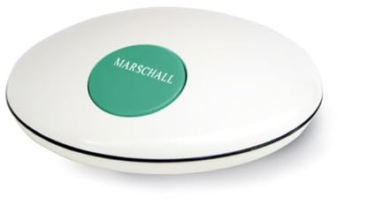 Marschall Deutsch sprechende Uhr I 1001w I Mit Sprachausgabe in UFO-Design I Simple Bedienung I Weiß und kompakt