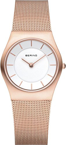 BERING Damen Analog Quarz Classic Collection Armbanduhr mit Edelstahl Armband und Saphirglas 11930-366
