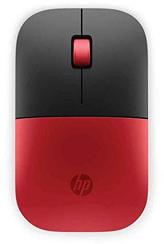 HP Z3700 Red 2.4 GHz USB Slim Wireless Mouse with Blue LED 1200 DPI Optical Sensor, Up to 16 Months Battery Life