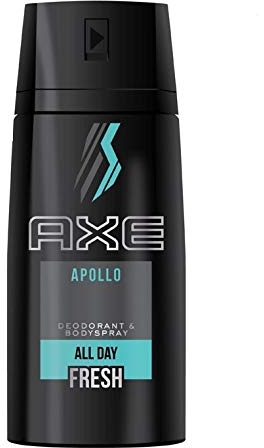 Axe Apollo Men's Deodorant / Body Spray, 0% Aluminium, Pack of 6 x 150 ml
