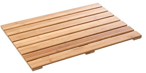 5 five simply smart 5Five - Tapis de Bain Caillebotis en Bambou 53x36cm - Antidérapant, Résistant à l'Humidité, Facile à Entretenir - Accessoire de Salle de Bain