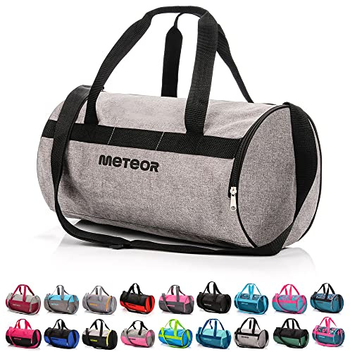 meteor Gym Duffel Cabin Holdall Bag - Lightweight Sports Luggage with Shoe Compartment, Shoulder Strap, Underseat Hand Size for Travel Workout Weekend Overnight
