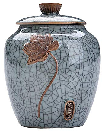 Jingyun Japanese Ceramics Tea Canister Traditional Tea Caddy Home Ornament E04