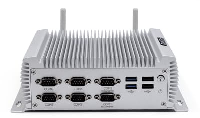BASOARO Mini Industrie PC Win 10 Pro Lüfterloser Mini PC i7 4500U, 8GB RAM 256GB SSD, Dual Gigabit Ethernet, HD VGA Dual Display, Fanless Industrial Computer, 6 RS232 COM, 8 USB, WLAN, BT