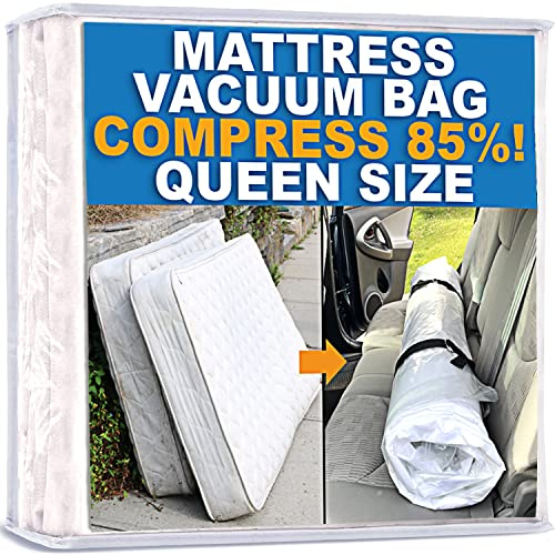 Homie Mattress Vacuum Bag, Sealable Bag for Memory Foam or Inner Spring Mattresses, Compression and Storage for Moving and Returns (Queen/Full/Full-XL)