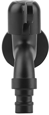 JULYKAI Grifo Negro para Lavadora, Grifo de Acero Inoxidable 304 para jardín, para baño(Washing Machine Faucet)