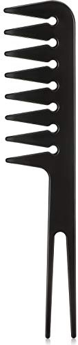 Wide Tooth Fantail Styling Comb With Wet Pick Barber Brush for Women Men Most Hair Types Salon