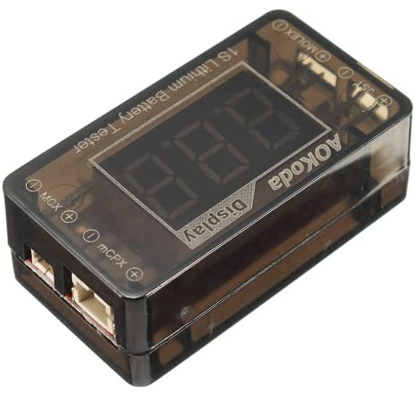 DollaTek 1S Lithium Batterie Tester Checker für JST MOLEX mCPX MCX Stecker Akku