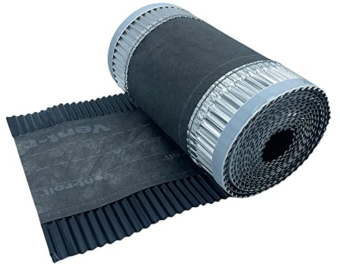 Closoir de Faîtage - Gris Anthracite - Souple ventilé Aluminium et Fibre - 300 mm X 5 ml - ral 7016