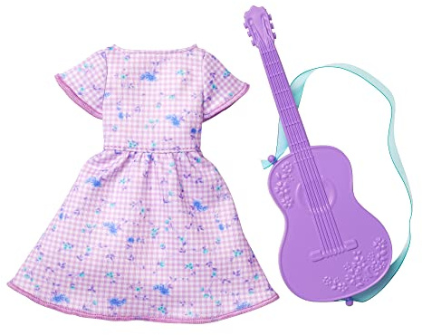 Barbie HBV65 Fashion Pack Outfit Musikerin, Kleid und Gitarre