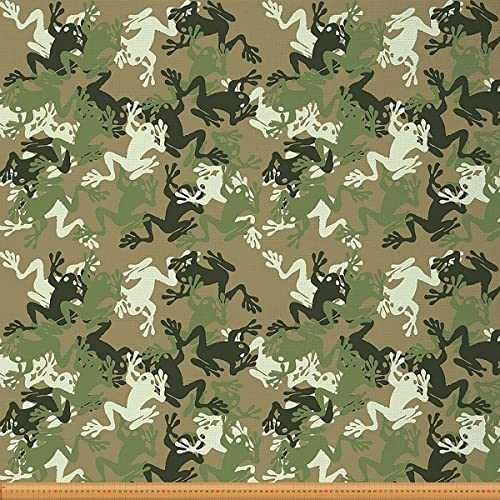Frosch Polsterstoff Tarnung Stoff Meterware Halloween Totenkopf Dekostoff Tarnung Tier Reptil Drinnen Draußen Stoff DIY Wasserdichter Stoff Grün 184 x 150 (HxB)