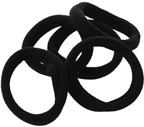 5 Pcs Noir Elastique Bande Lien Cheveux Support de queue de cheval