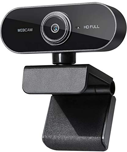HUANGY Cámara de Alta definición, cámara Web de PC USB 1080 p con Enfoque automático, Plug and Play sin Controlador, micrófono con reducción de Ruido, videollamadas y grabación