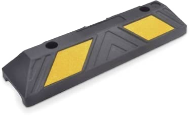 wolk Parkplatzbegrenzer Anfahrschwelle Hartgummi mit Reflexstreifen 55x15x10cm