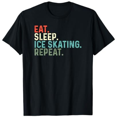 Patinage artistique rétro vintage Eat Sleep Patinage sur glace T-Shirt