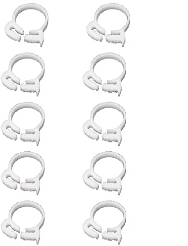 Lot de 10 colliers de serrage en plastique à cliquet réglables pour raccorder, fixer, sceller les tuyaux (14,6 à 16,6 mm)
