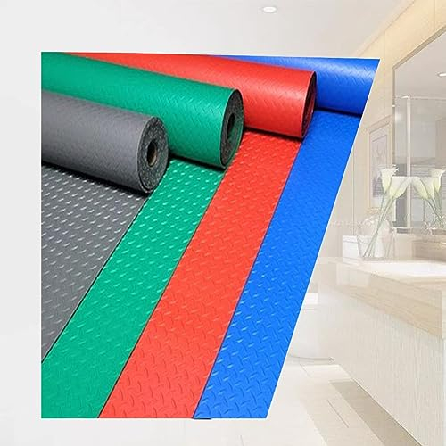 GRRICEPL Garagenbodenmatte, Garage Bodenbelagsrolle Antirutschmatten, Gummi-PVC-Bodenbelag, für Fitnessstudios, Boot, Autoanhänger (Farbe : Grey, Größe : 1x8m)