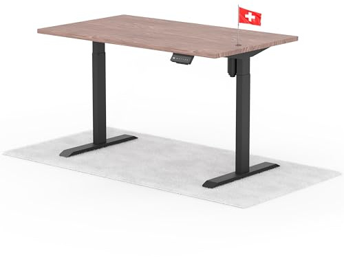 Standable ECO Höhenverstellbarer Schreibtisch 140 x 80 cm I elektrischer Office Table mit 3 Speicherstufen I Schreibtisch höheneinstellbar 70-115 cm I Büro-Tisch mit 1,8 cm Dicke