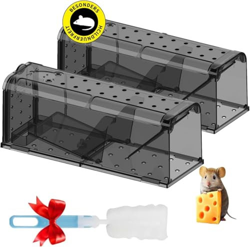 Trappola topi/set di 2 /trappola per topi/riutilizzabile/Per la cattura di ratti e altri roditori di Trappola per topi professionale