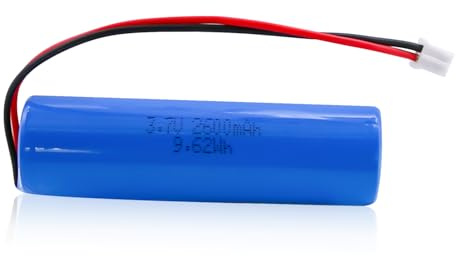 Uxney 3.7V 2600mAh Rechargeable Batteries Lithium ion Battery with PH2.0/2P Connector for DIY Electronics Products, Toys, Lighting, Bluetooth Equipment