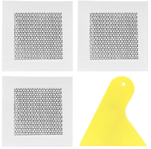 XUKZIMA Kit de réparation de plaques de plâtre autocollantes 3 pièces avec truelle pour murs, trous et portes