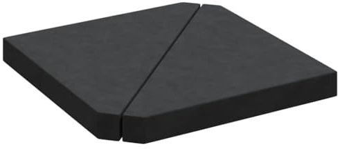 vidaXL Umbrella Weight Plates 2 pcs Black Granite Triangular 14 kg