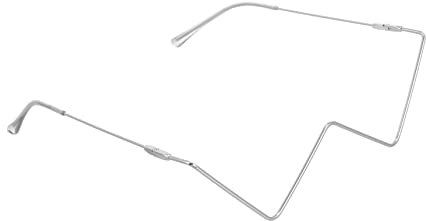 GAROZATION Metall Brillengestell Halbbrillenrahmen V-förmig Silber Ohne Linse Modisches Requisitenstück Für Party Und Festival