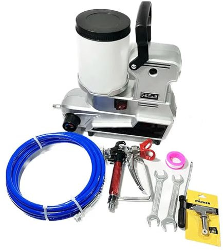 Spruzzatore airless da 1600 W, 2,5 l/min, pistola a spruzzo HVLP da parete con tubo da 5 m, per progetti di pittura fai da te per interni ed esterni