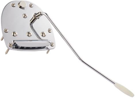 Electric Guitar Tremolo System Bridge Vibrato Tailpiece with Whammy Bar Tremolo Arm for Jaguar/Jazzmaster with Lock Button Chrome