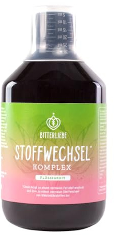 BitterLiebe Stoffwechsel * Shot - Mariendistel Artischocke Löwenzahn und L Carnitin zum Stoffwechsel beschleunigen * - Stoffwechselkur * mit Zink, Cholin und Bitterstoffe