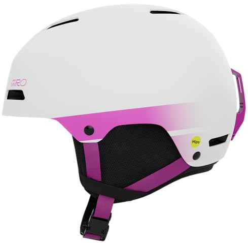 Giro Ledge FS MIPS Skihelm & Snowboardhelm M | ABS-Hartschale mit EPS, MIPS® Schutz, In Form Fit System, Belüftung | Freestyle Helm Matte White/Pink zweifarbig