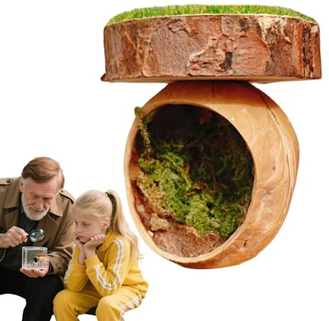 Nascondiglio per | per terrario per , fissaggio magnetico, accessorio per terrario fatto a mano, per amanti degli , , casetta per piccoli animali