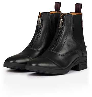 LeMieux Junior Zip Childrens Leather Paddock Boot - Black Childs 5 UK