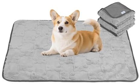 Luvore 2 Stück Welpenunterlagen saugfähige 70x100cm, weich Hunde PIPI matten, wasserdicht Urinierunterlagen für Hunde Meerschweinchen