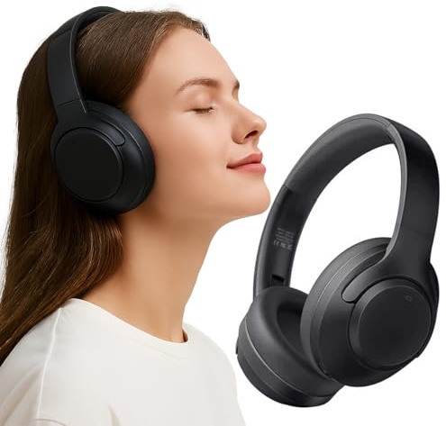 Wireless Noise Cancelling Headphones with Bluetooth 5.3 & HiFi Spatial Audio – Over Ear ANC Headphones for Travel, Work & Gaming – Comfortable Foldable Headphones with Microphone for Men & Women