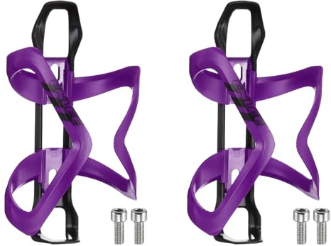 QUARKZMAN 2 Stück Flaschenhalter Fahrrad Justierbar Rechts Belastbar Fahrrad Flaschenhalter Fahrrad Cup Halter für MTB Rad Gravel Lila