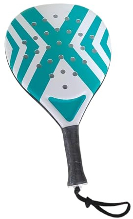 HGZLQKD Padel Racket for Adults and Kids, Tennis Racquet with Bag, Beach Tennis Racket with Air Hole for Men & Women, Built for Control, Comfort & Power, Green White stripes