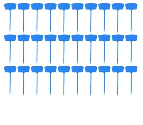 Etichette per piante da giardino, confezione da 30 pezzi, grandi etichette in plastica, 36 cm, per fai da te, per uso in vivaio, cartelli direzionali (blu)
