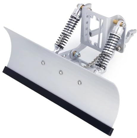 Kompatibel Mit TRX4M Für SCX24 1/18 1/24 RC Auto Upgrade-Teile Ersatzzubehör Aluminium Verstellbarer Schneepflug Schneesandschaufel RC Auto Teile(Silver)