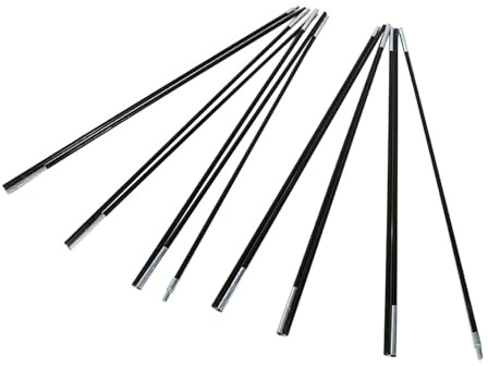 VBESTLIFE Kit de Soporte de Marcos Dobles para Postes de Tienda, Varilla de Fibra de Vidrio de Repuesto para Acampar Al Aire con Cordón Elástico para Tienda de Campaña, Juego de Postes de Repuesto