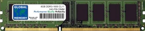 8GB DDR3 1600MHz PC3-12800 240-PIN DIMM MINNE RAM FÖR PC-DATORER/MOTORBOARDS