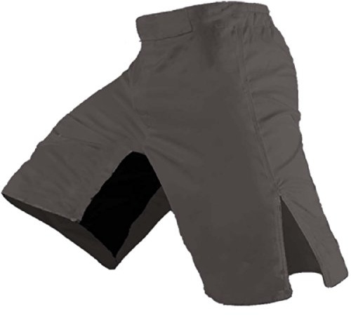 Quality MMA Shorts - Blank No Logo (34, Grey)