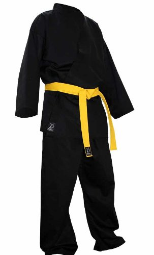 DOUBLE Y Kimono Karate Vo Phuc Noir 140 cm